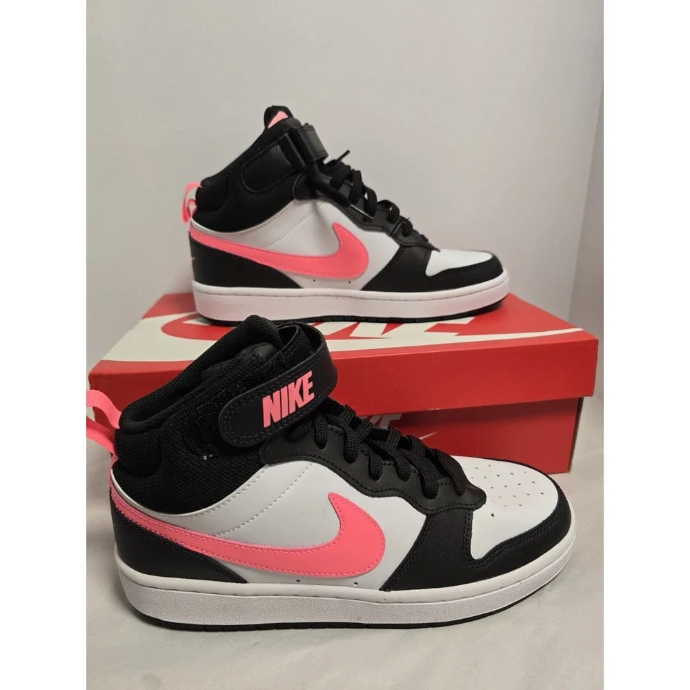 Nike Court Borough 2 Mid Multicolor Athletic Shoes Sneakers Kids Size 7Y‎